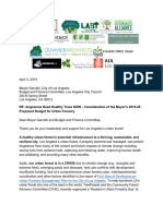 Final Group Letter of Urban Forestry Budget To Mayor's Office and Budget Committee