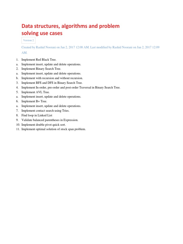Data Structures, Algorithms and Problem Solving | PDF