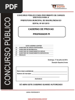 Prova de concurso Pedagogia
