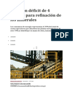 Perú con déficit de 4 plantas para refinación de los minerales.docx