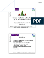 Carbon Footprint Estimation of An UK Christmas Meal: Outline