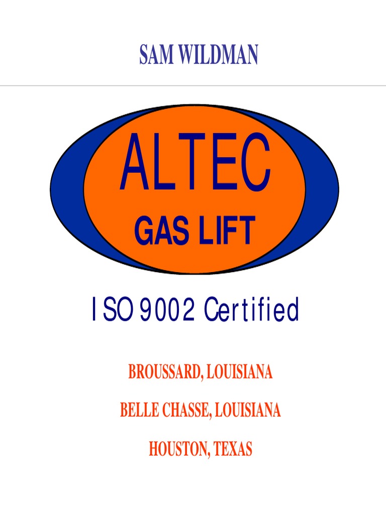 Altec Basic Gas Lift Training PDF PDF Pressure Dynamics (Mechanics)