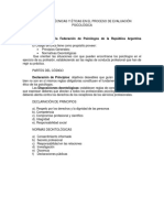 Cuestiones Técnicas y Éticas en El Proceso de Evaluación Psicológica