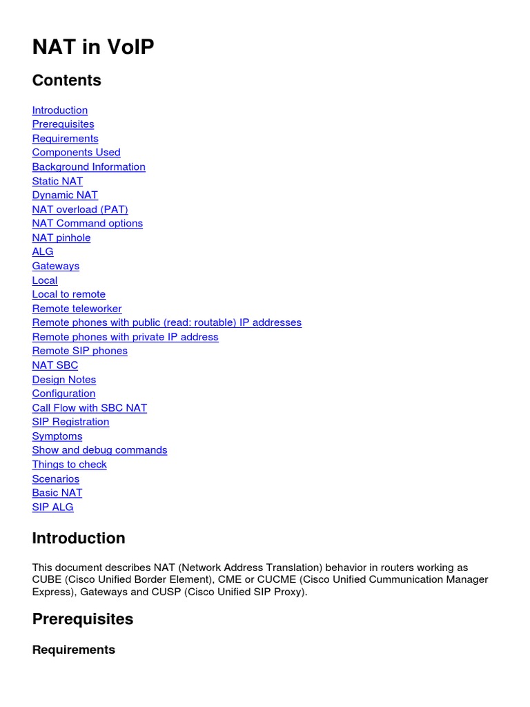 Understanding NAT in VoIP Networks | PDF | Ip Address | Session ...