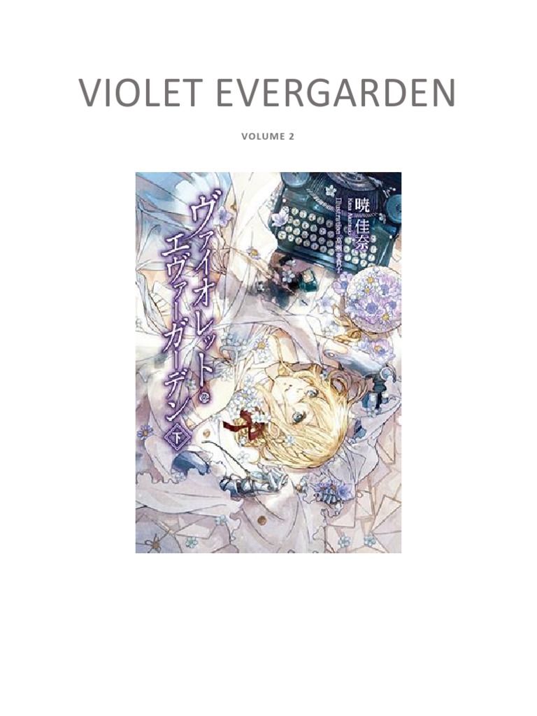 Download Violet Evergarden Light Novel Pdf Jnovels