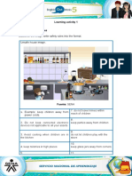 Learning Activity 1 Evidence: Safety Rules: Based On The Image Write Safety Rules Into The Format. Unsafe House Image