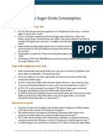 Sugar Drink Consumption Fact Sheet