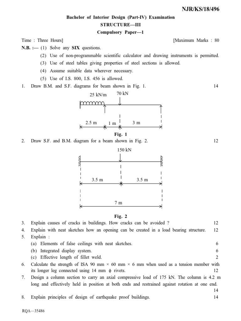 Bachelor of Interior Design (Part-IV) Examination Structure-Iii ...