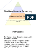 The New Bloom's Taxonomy: An Interactive Quiz Game