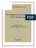 El Concepto de Clase en Thompson. Meiksins Wood, E.