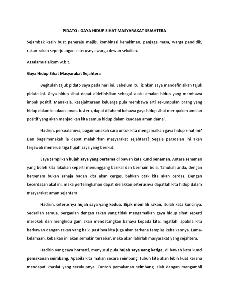 PIDATO GAYA HIDUP SIHAT.docx