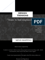 "Means To Find Misplaced Keys": Design Thinking