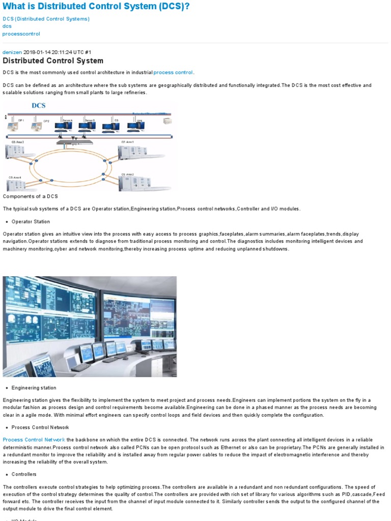 What Is Distributed Control System (DCS) - DCS (Distributed Control ...