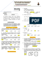 Examen Simulacro 4° Grado