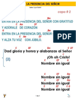 Entra en La Presencia Del Señor-Letra