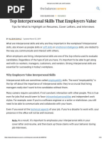 Interpersonal Skills List and Examples