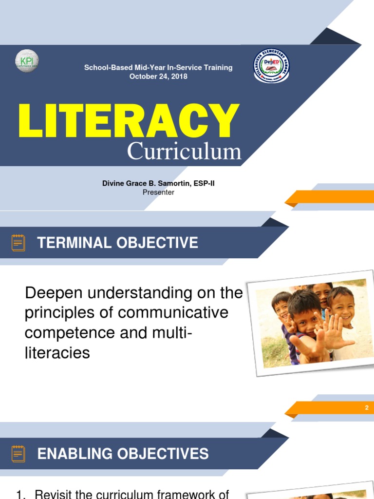 LITERACY CURRICULUM FOR ELEMENTARY intelligence overview
