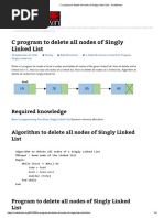 C Program To Delete All Nodes of Singly Linked List - Codeforwin