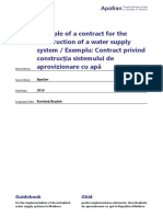 Example of A Contract For The Construction of A Water Supply System