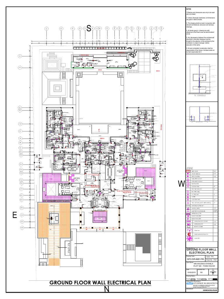 Ground Floor Wall Electrical Plan | PDF | Buildings And Structures ...