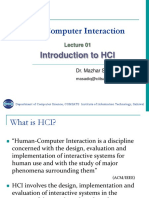 Human Computer Interaction: Introduction To HCI