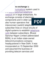 Telephone Exchange: Telecommunications Public Switched Telephone Network