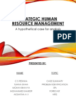 Strategic Human Resource Management: A Hypothetical Case For Analysis