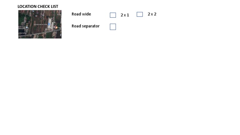 Road Location Checklist Guide | PDF