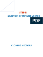 Selection of Suitable Vector: Step Ii