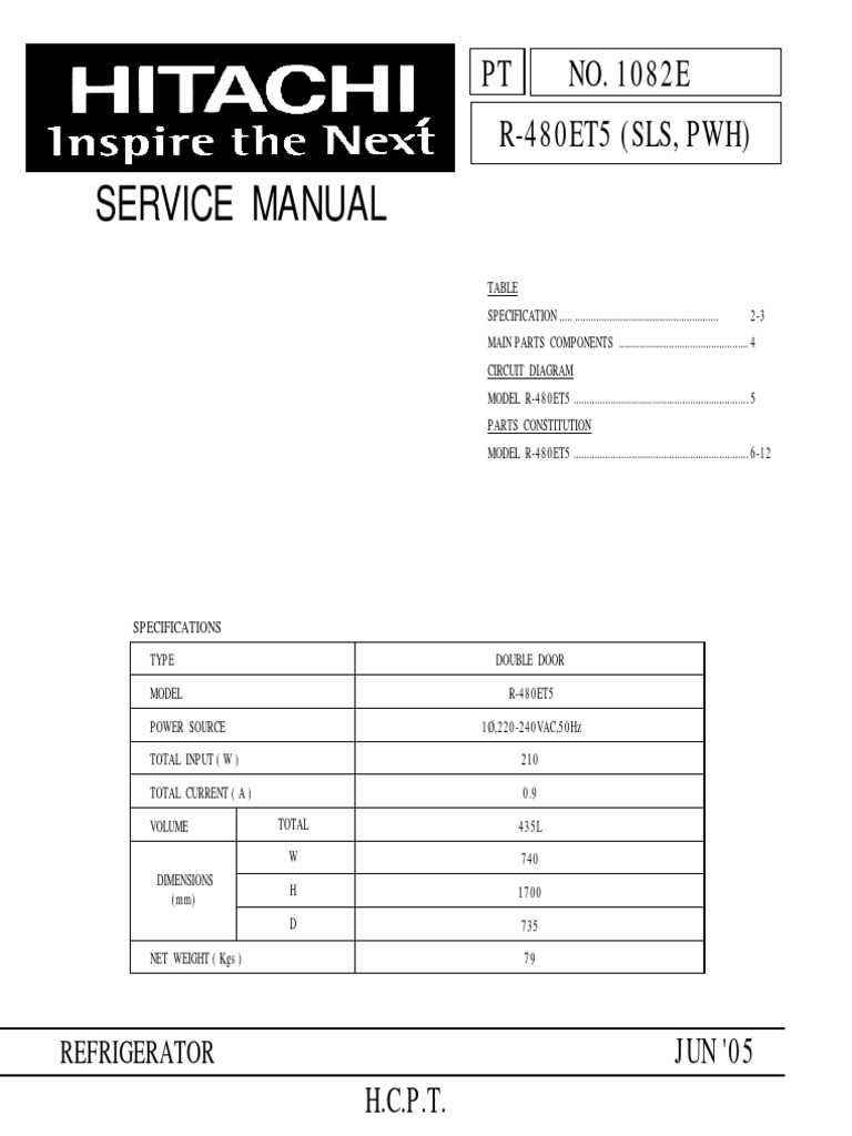 Hitachi R480ets Manual | PDF | Technology & Engineering