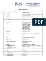 Project Proposal A. Basic Information 1. Project Title: Chemistry Department