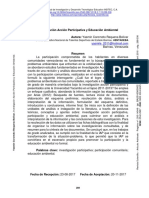 Investigación Acción Participativa y Educación Ambiental