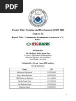 Course Title: Training and Development (HRM 340) Section: 02