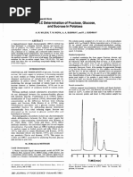 HPLC Determination of Fructose, G Lucose, and Sucrose in Potatoes