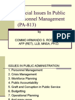 Special Issues in Public Personnel Management (PA-813) : by Commo Armando S. Rodriguez Afp (Ret), LLB, Mnsa, PH.D