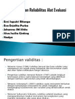 Validitas Dan Reliabilitas Alat Evaluasi PPT Kel.3