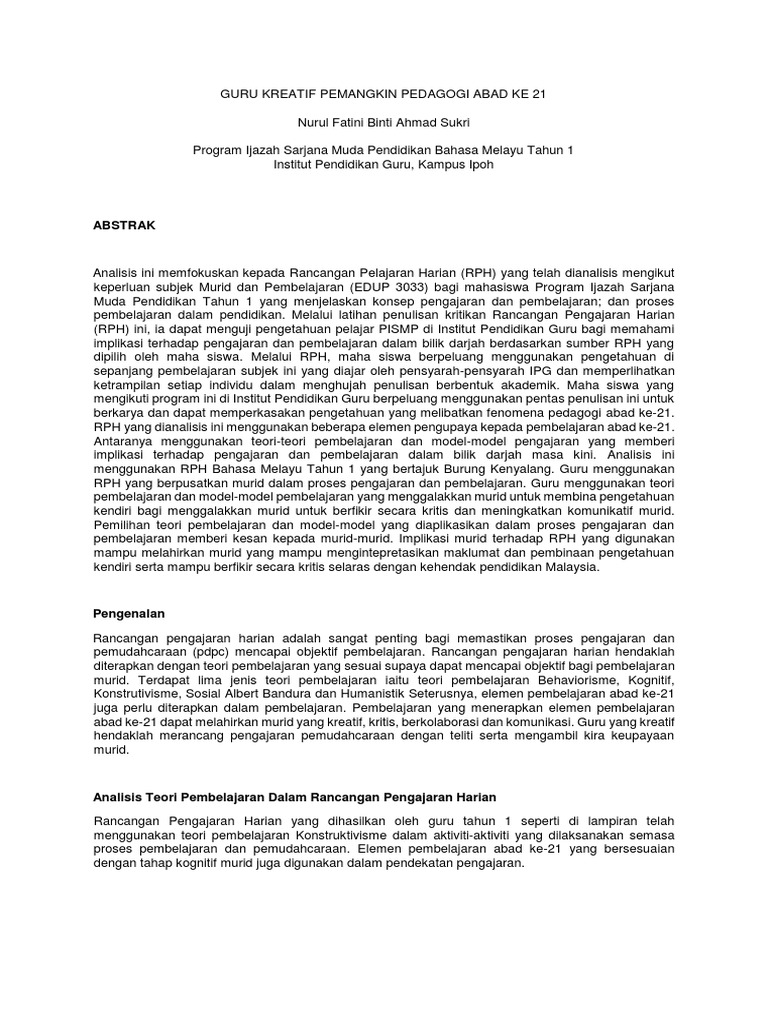 Pdf Pengintegrasian Kemahiran Pemikiran Sejarah Dalam Pengajaran Sejarah Oleh Guru Pelatih Program Pendidikan Sejarah Semasa Praktikum