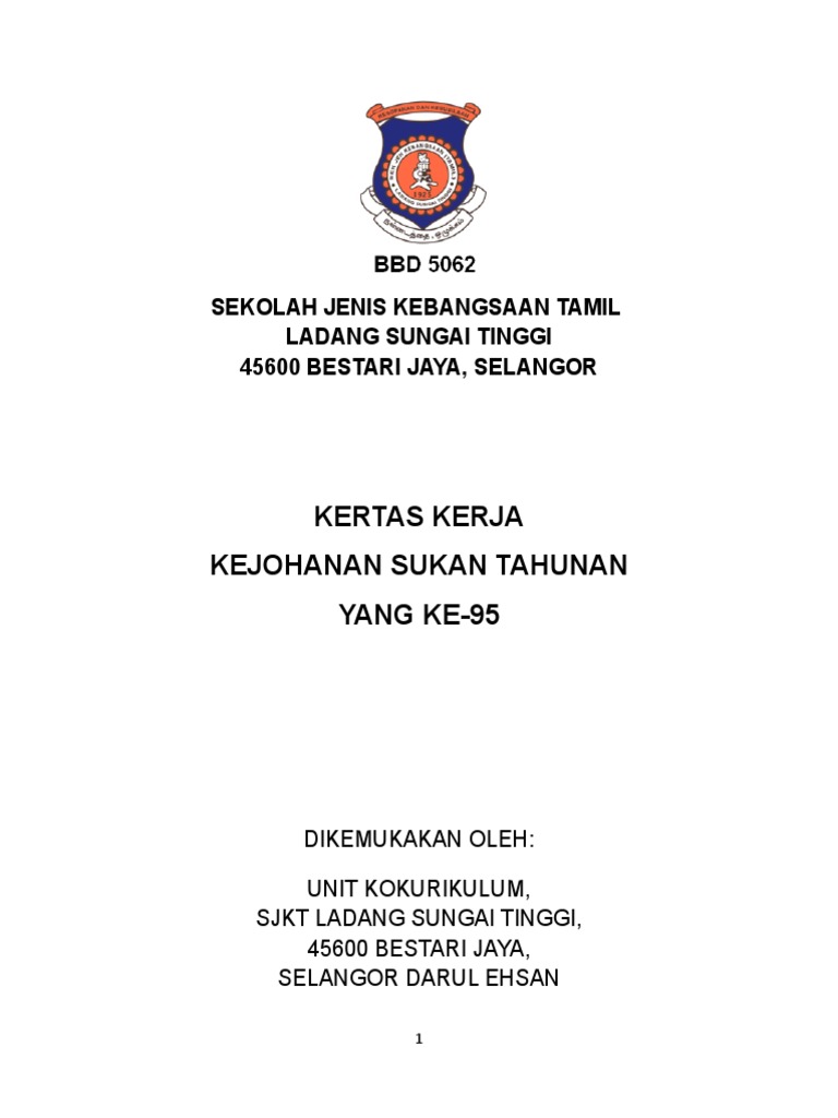 Kertas Kerja Sukan 2018 Pdf