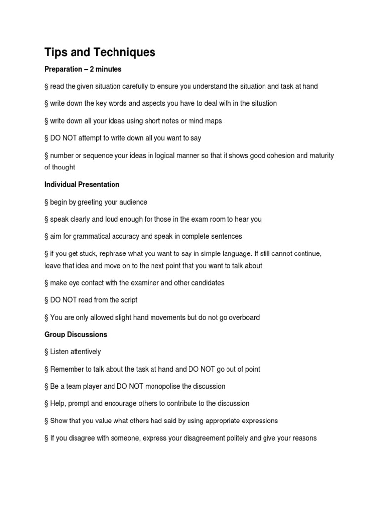 Tips and Techniques | PDF | Career & Growth