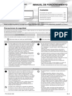 Manual de Uso y Funcionamiento Del Aire Acondicionado Fujitsu Asy 35ui LLCC