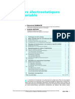 Micromoteurs Électrostatiques à Capacité Variable