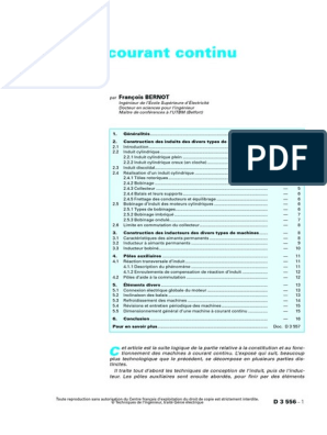 Machines À Courant Continu - 2, PDF, Puissance (physique)