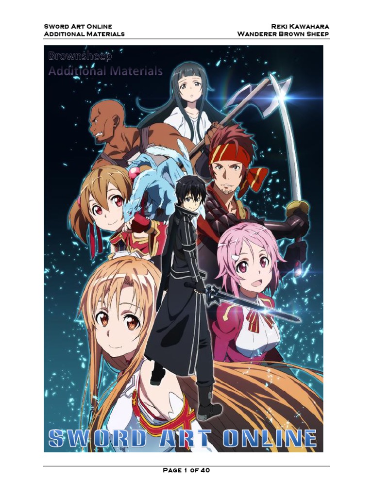 Sword Art Online Additional Materials Pdf Tin Woodman Scarecrow Oz