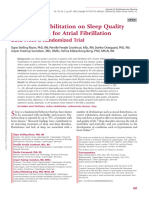 Effect of Rehabilitation On Sleep Quality After Ablation For Atrial Fibrilation