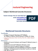 M.SC Structural Engineering: Subject: Reinforced Concrete Structures
