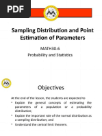 Sampling Distribution and Point Estimation of Parameters: MATH30-6 Probability and Statistics