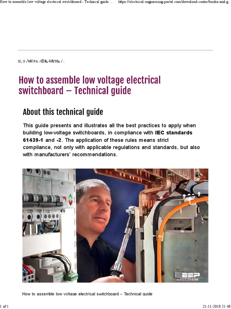 Low-Voltage Switchboard Assembly Guide | PDF | Technology & Engineering