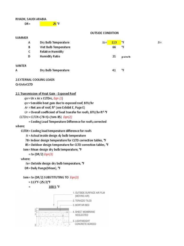 HVAC Load Calculations for Riyadh | PDF | Ventilation (Architecture ...