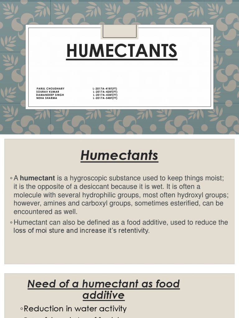 humectants in cosmetics