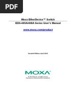 Moxa Etherdevice™ Switch Eds-405A/408A Series User'S Manual: Seventh Edition, April 2010